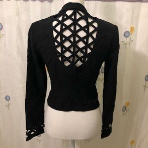 🖤 Material Girl Cutout Design Blazer